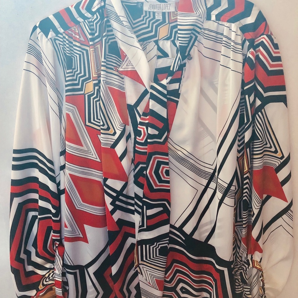Brand new! XL Jennifer Lopez Retro Blouse